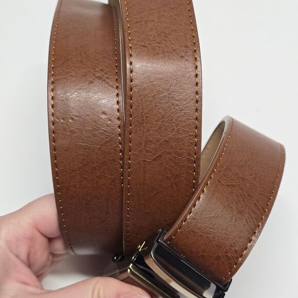 NOT FOR SALE Nexbelt Walnut Brown Leather No Holes Ratchet Belt Men's - Picture 4 of 8